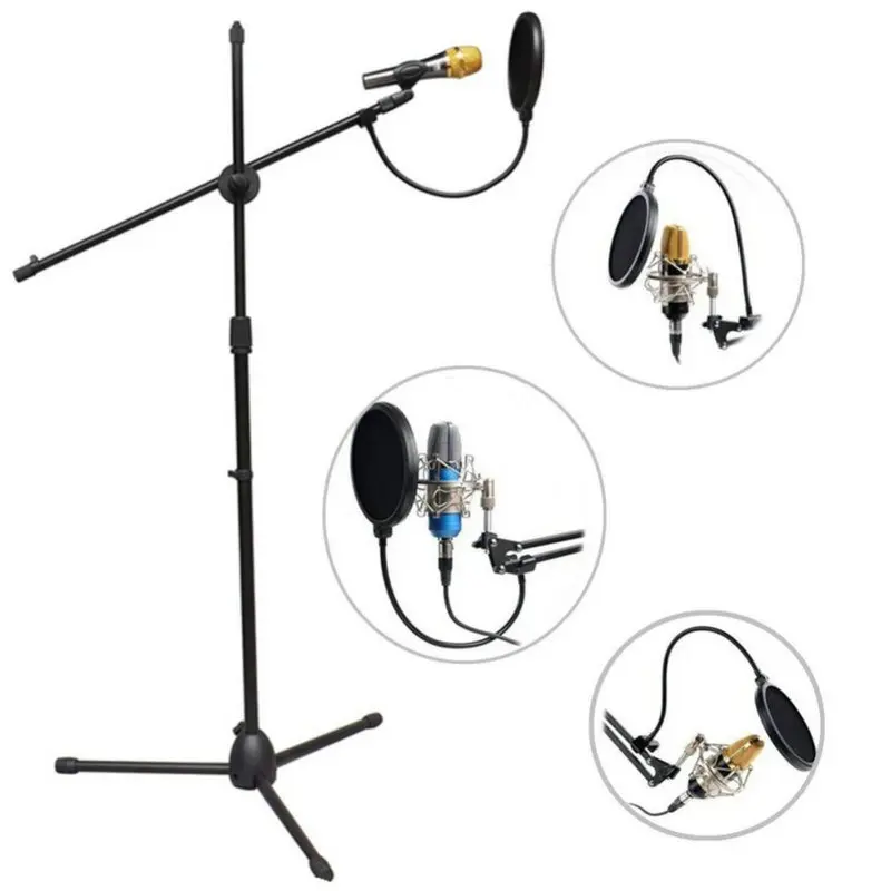 BM800 конденсаторный микрофон Cardioid Pro аудио студия вокальный Запись микрофон+ Поп фильтр+ NB35 подставка держатель