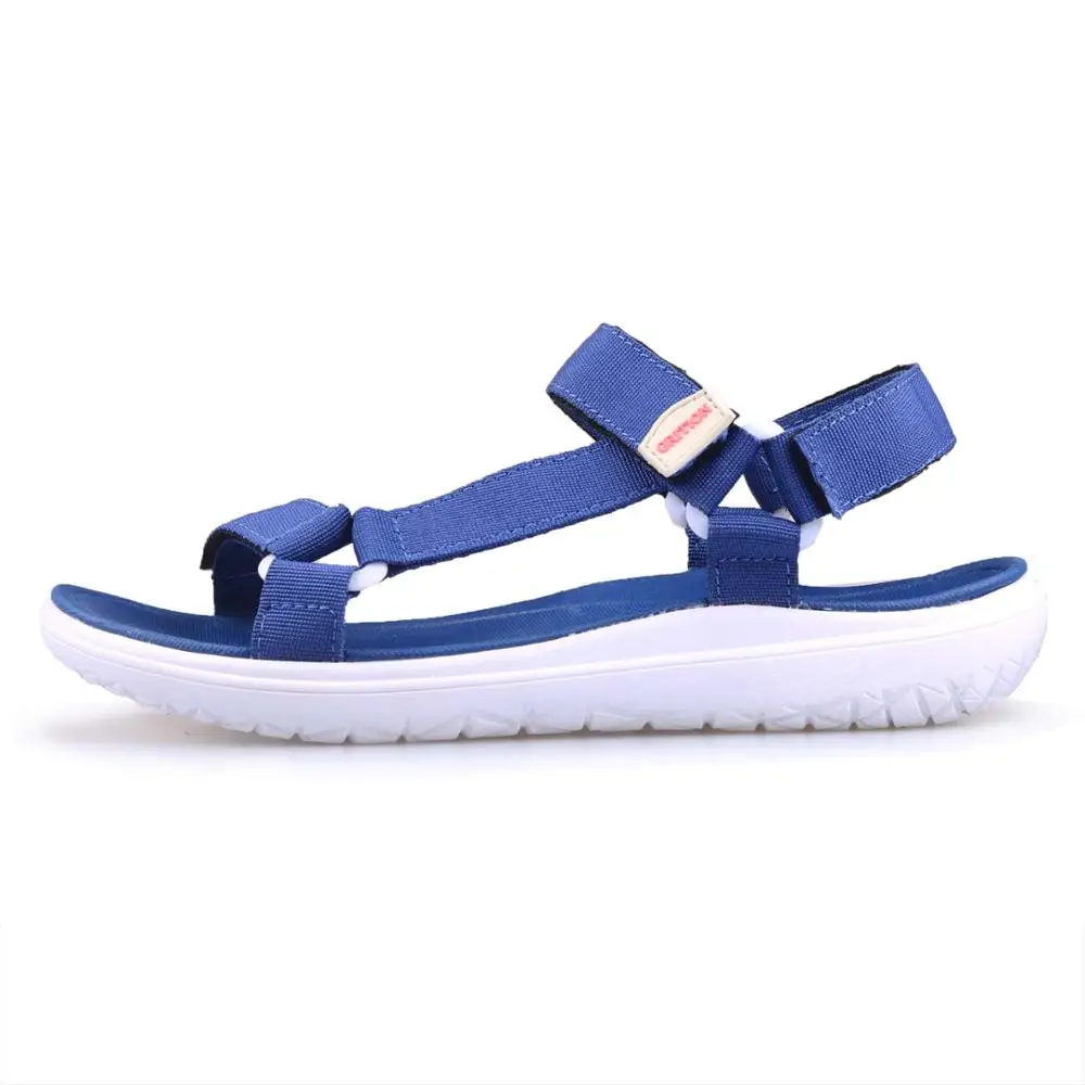 Blue White GRITION Women Sport Sandals Flat Summer Platform Open Toe Sandals Outdoor Beach Female Walking Ladies Comfort Fashion Shoes - Цвет: Blue White