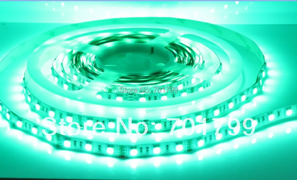 Фото Светодиодная лента 5050 SMD 12V гибкий свет 60LED/m 5m 300LED белый теплый синий зеленый Светодиодная лента 5050 SMD 12V гибкий свет 60LED/m 5m 300LED белый теплый синий зеленый