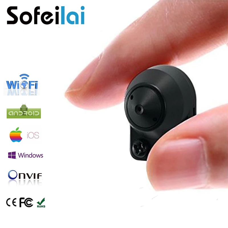 Маленькая wifi Беспроводная P2P IP камера onvif micro sd карта домашняя безопасности камеры