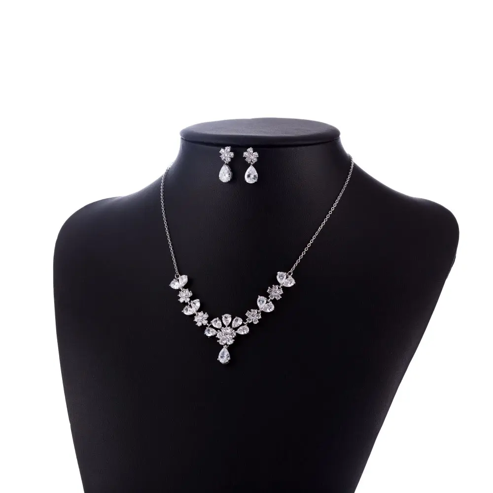 2019 Wedding necklace earrings sets hot bridal jewelry trendy new design fashion accessory anniversary for girls | Украшения и