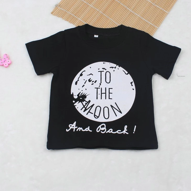 Salaher Moon arrow 2017 Autumn and summer Baby Boy Clothes Short sleeve Letter Print T-shirt+Pants Kids Clothing Sets | Детская одежда