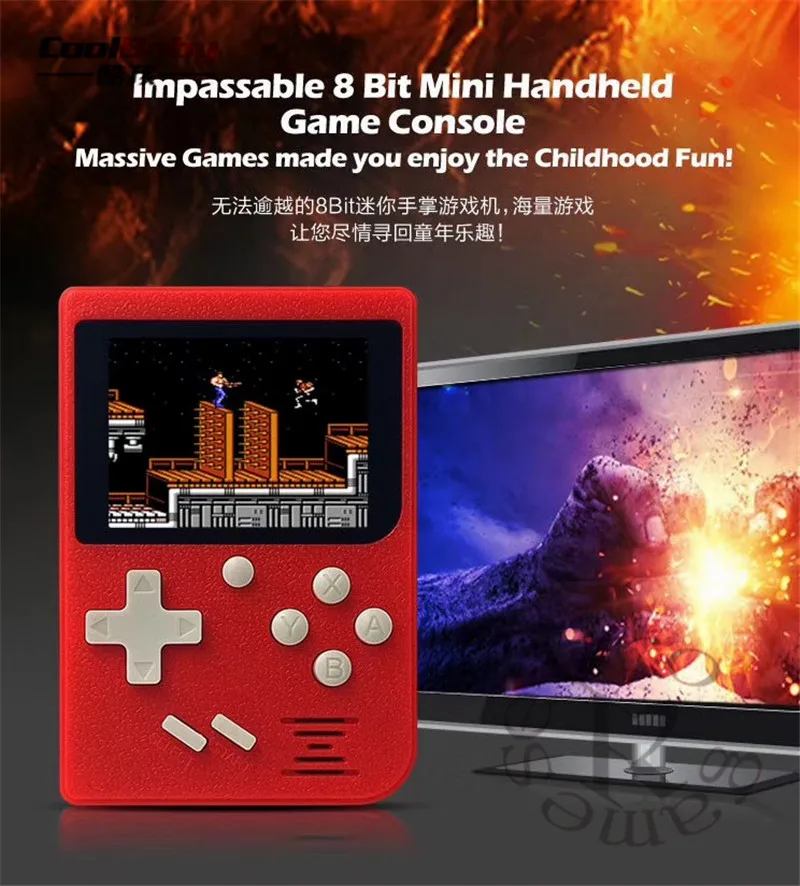 Портативная игровая консоль Q6 AV Out не геймпад аккумулятор 800 мАч 129 встроенных