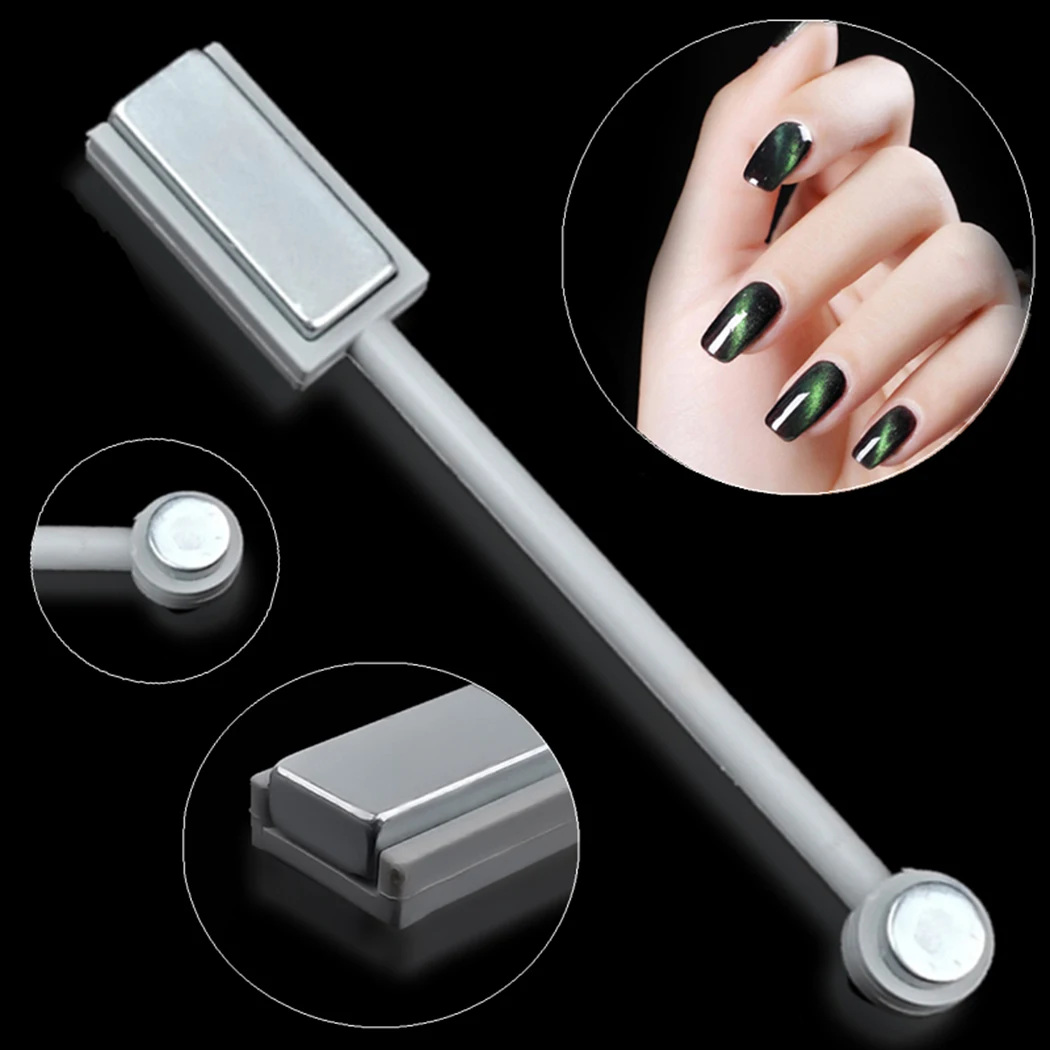 Double Head Cat Eye Strong Effect Magnet Slice 3D Tips Magnetic Stick UV Gel Polish Gradient Rod Manicure Nail Art Tools | Красота и