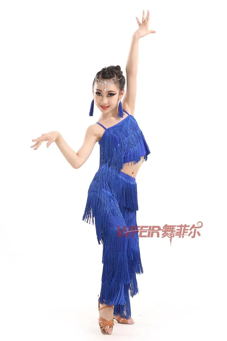 Samba/костюмы для латинских танцев с кисточками, костюмы для девочек, костюмы для бальных танцев с бахромой, топы для танцев и штаны, костюм для взрослых бальное платье для танцев