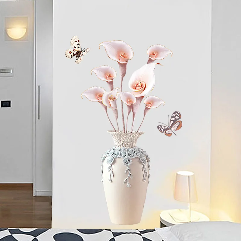 70*110 см творческий изысканный ваза 3D Wallpaer домашний Декор виниловые наклейки на