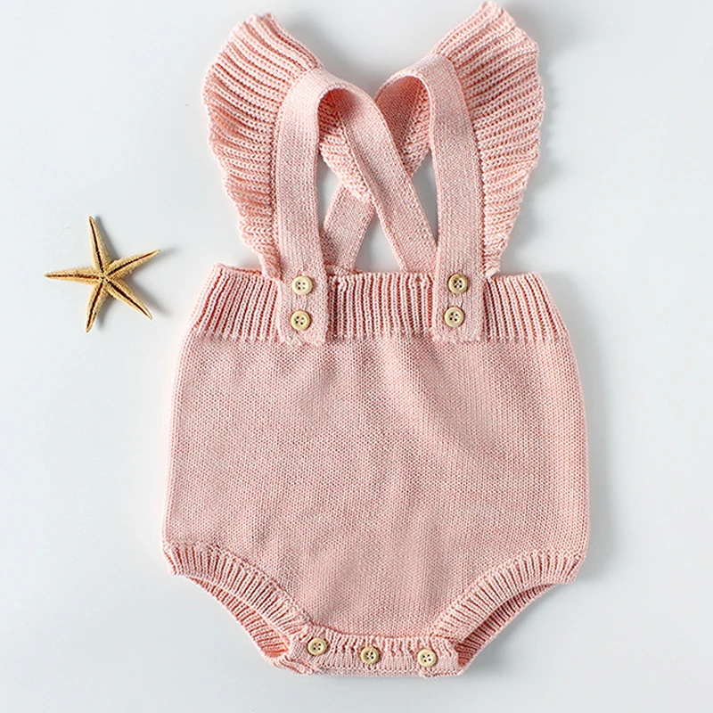 New Princess Baby Rompers with Tassels Knitted Toddler Jumpsuit Sleeveless Solid Infant Overall for Girl Clothes 1PS | Мать и ребенок