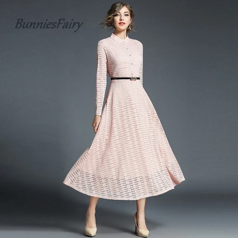 Bunniesfairy 2018 Весна Стенд ошейник с длинным рукавом Однобортный выдалбливают