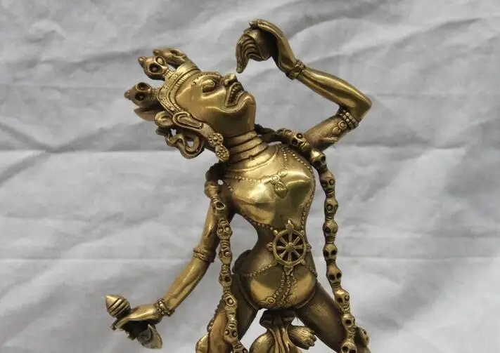Тибетская буддистская медная Статуэтка Fane Vajrayogini Vajravarahi Dakini Будда | Дом и сад