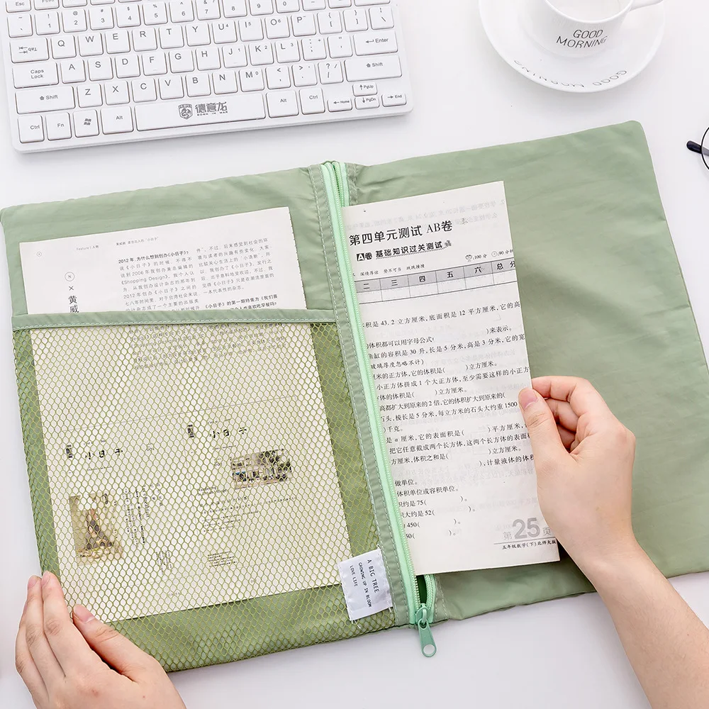 TUNACOCO Folder Portfolio File Bag for Paper Zipper Document Hanging Folders wjd1710001 | Канцтовары для офиса и дома