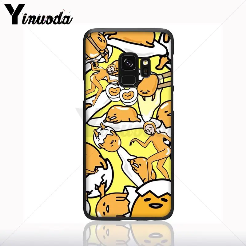 Yinuoda милый мультфильм gudetama жареные яйца черный ТПУ Мягкий силиконовый чехол для