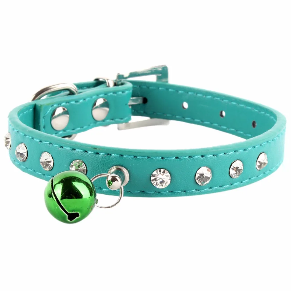8 цветов широкий стразы ошейник для кошек со стразами и защитной пряжкой замшевое