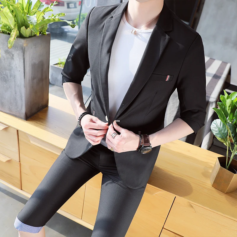 (Спереди + брюки) 2018 Новинка Весенний костюм с рукавами маленький Западный