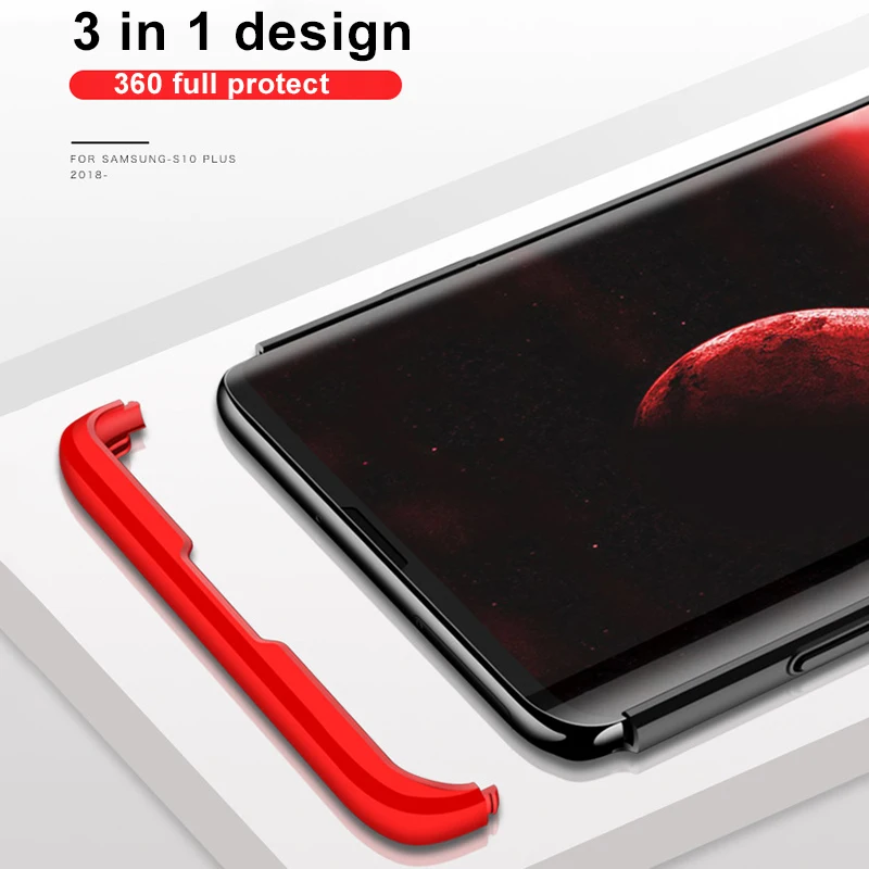 Чехол с полной защитой для Samsung S10 Роскошный Жесткий ударопрочный чехол из