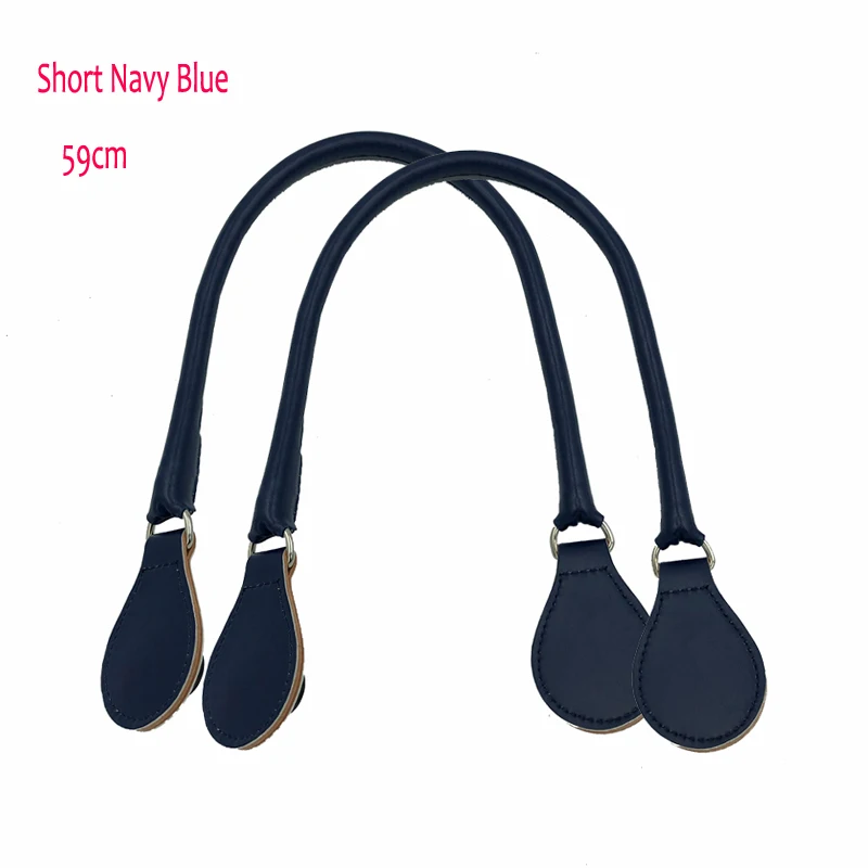 Short Navy Blue Короткая Длинная полиуретановая круглая ручка ремня с d-образной пряжкой капли для города шик Obag корзина ведро Классическая мини женская сумка O сумка сумки - Цвет: Short Navy Blue