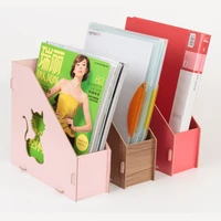 a4 detachable wooden office desktop file book magazine stand rack holder table document filing box organizer bookends