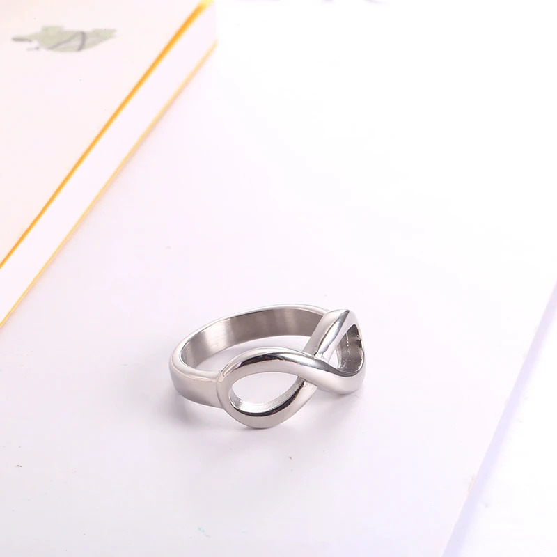 Женское кольцо в виде знака бесконечности из нержавеющей стали|eternity ring|infinity ringrings