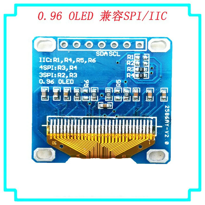 0 96 &quotI2C IIC Серийный 128X64 128*64-белый топ с o-образным светодиодный ЖК-дисплей Дисплей
