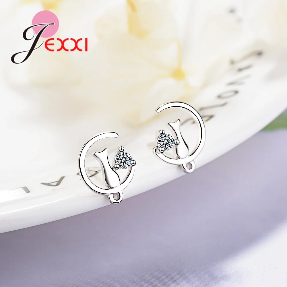 Женские серьги из серебра и 925 пробы милый дизайн модные для свадебной вечеринки