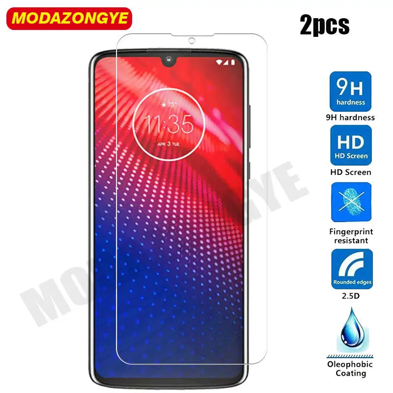 2 pcs For Moto Z4 Tempered Glass Motorola Play Screen Protector Z 4 Force Z4Play Film | Мобильные телефоны и аксессуары