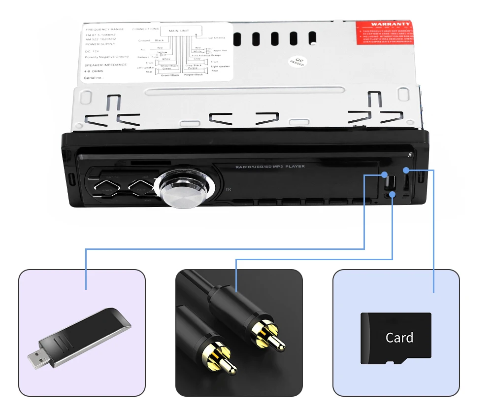 Радио usb без bluetooth Авто Радио Кассетный рекордер coche indash 1din автомобильный стерео fm-приемник аудио SD mp3 мультимедийный плеер