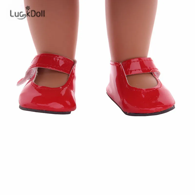 LUCKDOLL летняя повседневная кожаная обувь подходит 18 дюймов Американский 43 см Кукла одежда аксессуары, игрушки для девочек, поколение, подарок на день рождения