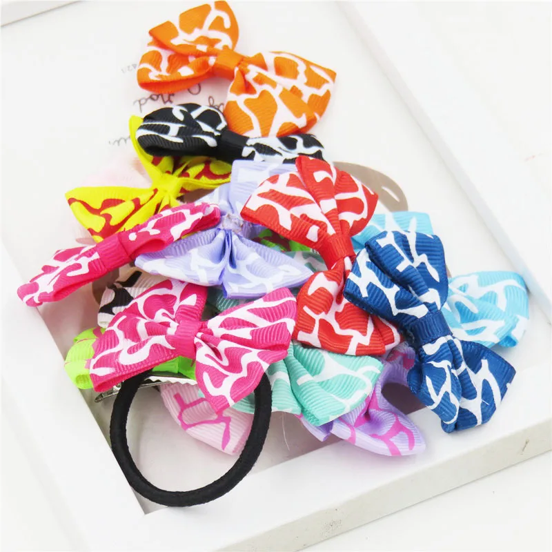 10PCS/LOT Novelty Wave Clip And Elastic Hair Bands Toys For Girls Handmade Ribbon Bow Scrunchy Kids Accessories Women |