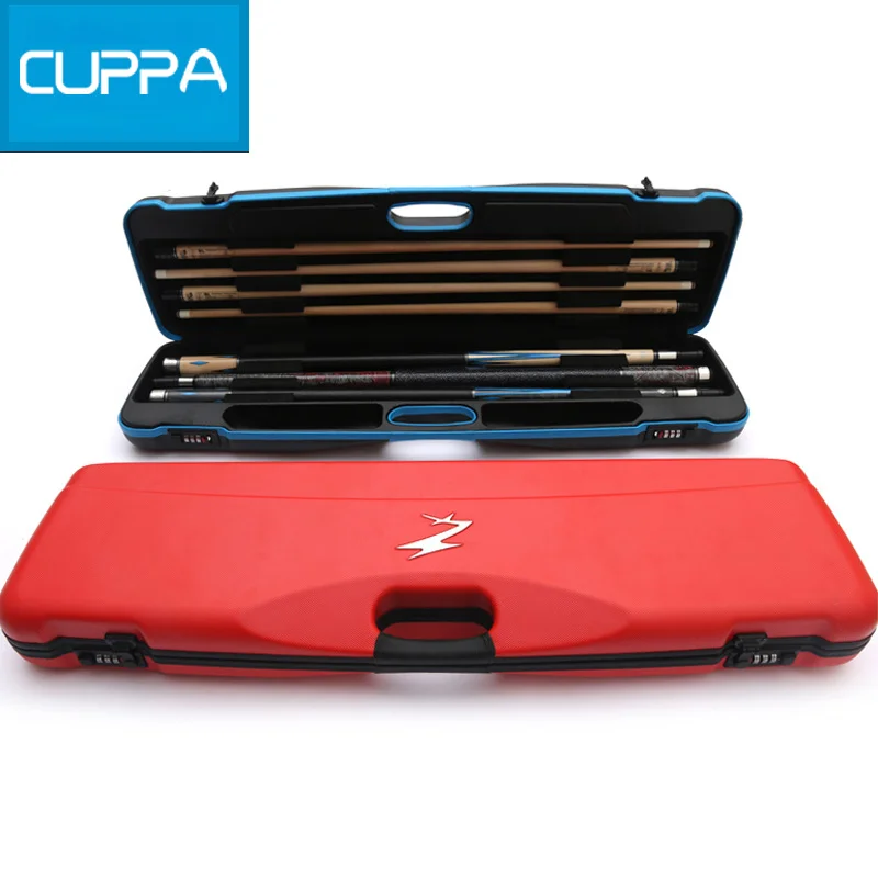 

High Quality Cuppa 7 Holes 1/2 Pool Cue Case Billiard Cues Cases Red Black Password Case Billiard Accessories China