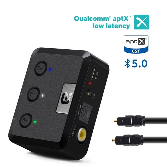 

Wireless Bluetooth 5.0 Receiver Audio Adapter Optical,Coaxial & 3.5mm AUX Receiver aptX for Home Stereo Music Sound System MR235