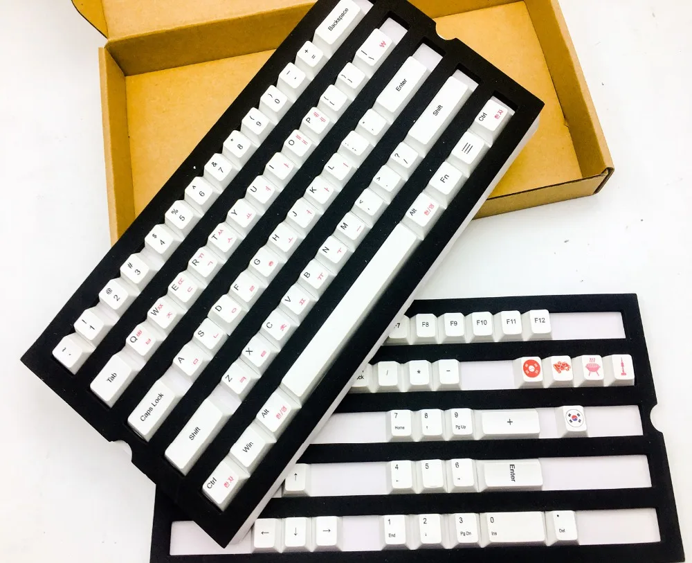 104 клавиши японская Корейская русская Сублимация краски PBT Keycap ANSI OEM профиль для
