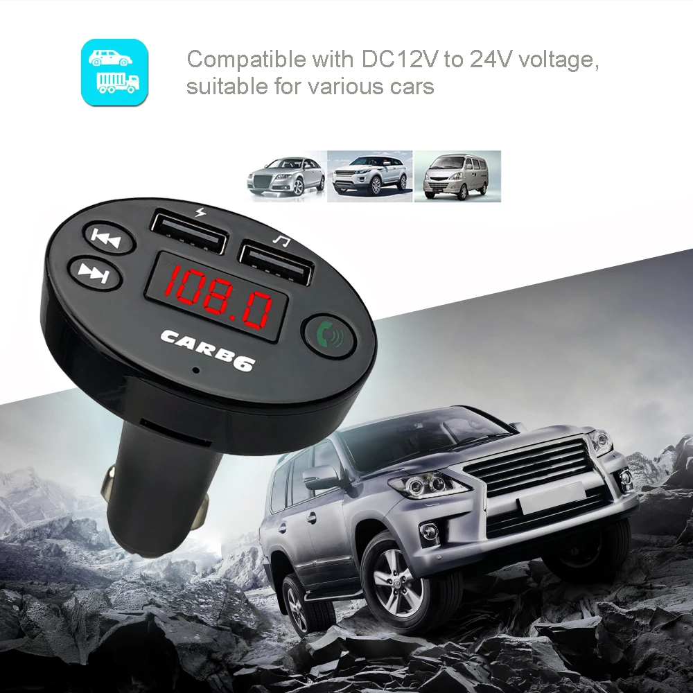 Bluetooth fm-передатчик Автомобильный MP3 аудио музыкальный плеер двойной USB Радио модулятор TF/USB автомобильный комплект громкой связи с 5 В 2.1A USB зарядное устройство