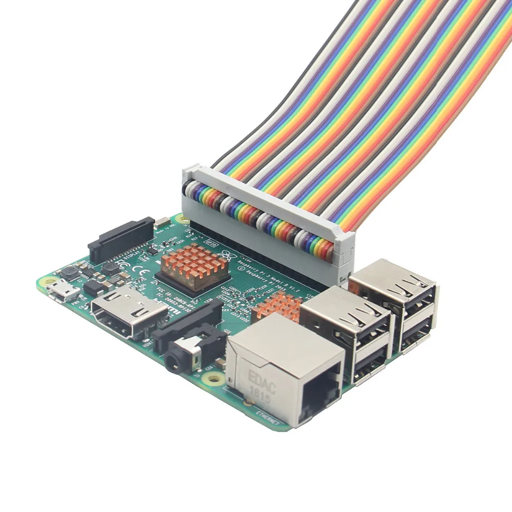 Raspberry Pi 3 B + GPIO 40P Радужный ленточный кабель совместимый с w/Raspberry Model Plus 3B 2B & +|raspberry pi