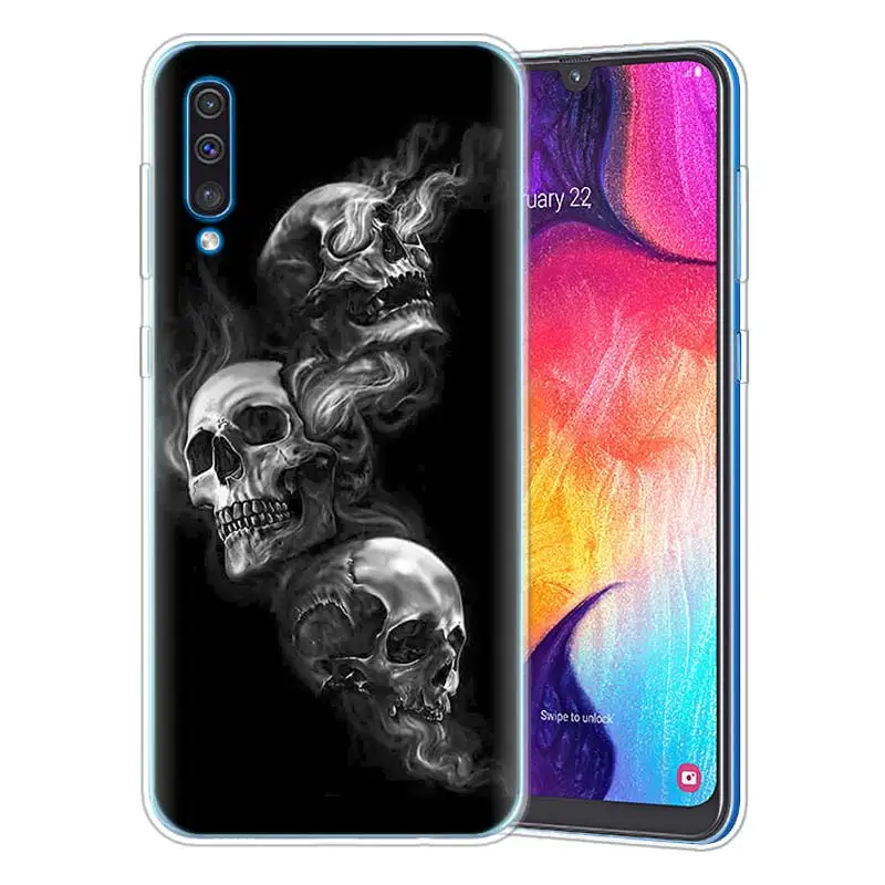 01 Мрачный Жнец "скелетная" тема, чехол для samsung A50 A70 A60 A40 A30 A20 A20e A10 M30 M20 M10 A7 A9 мягкий чехол для телефона из ТПУ с принтом "Coque - Цвет: 01