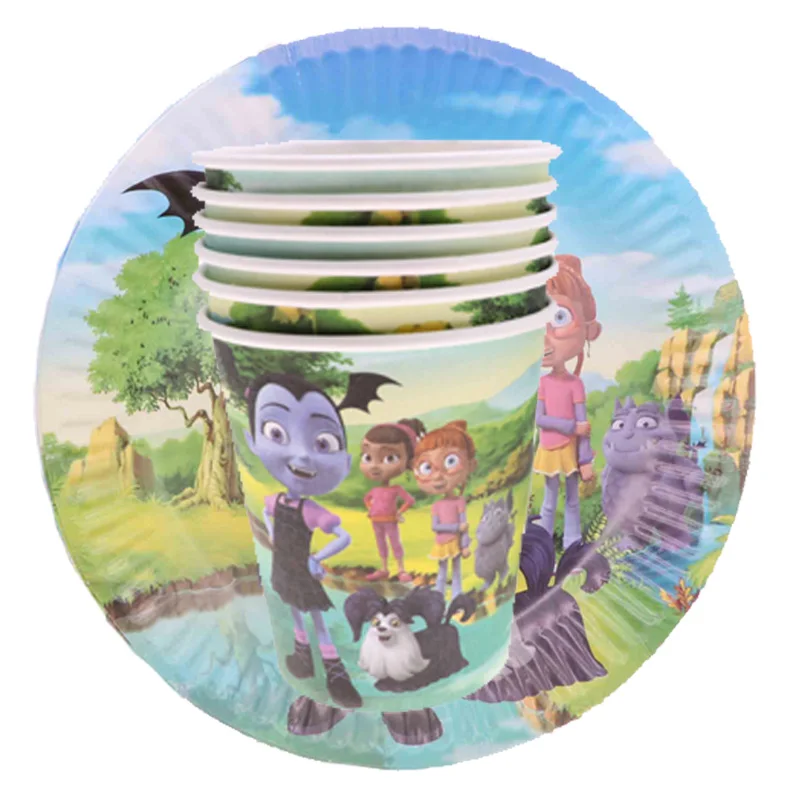 20 шт./одноразовая посуда Vampirina для девочек на день рождения Рождество свадьбу