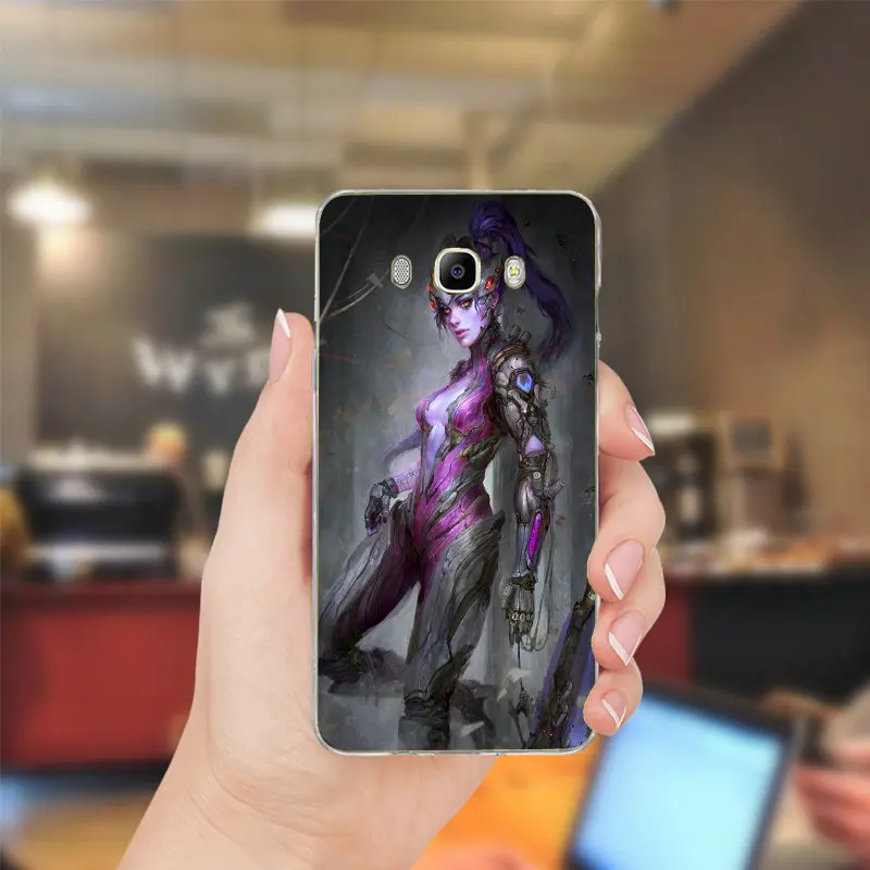 Вдоводел Overwatchs работа мягкого ТПУ прозрачный мобильный телефон чехлы для Samsung