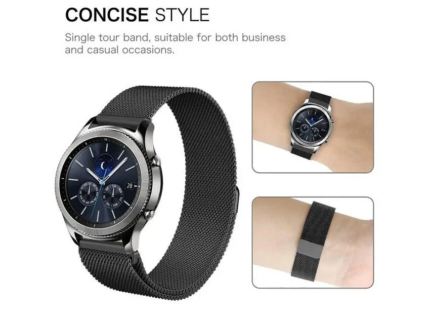 50PCS Stainless Steel Watch Band Milanese Loop Strap Quick Release Pins for watches Samsung Gear S3 S2 22mm/ 20mm/18mm | Электроника