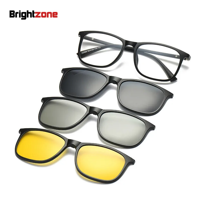 Brightzone очень светильник TR 90 магнит клип на Поляризованные серые 3D ночного