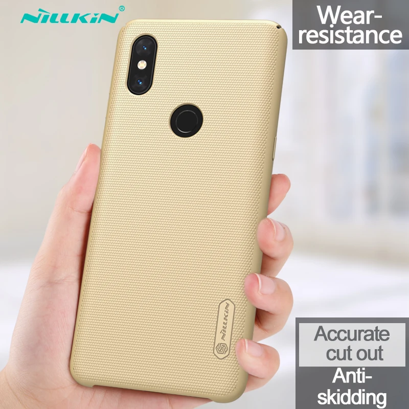 Золотой Для Xiaomi mi x 3 чехол Nillkin Матовый Щит Жесткий чехол матовый чехол для Xiaomi mi x 3 бампер Подарочный держатель - Цвет: Золотой
