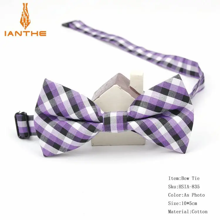 Фирменная Новинка Стиль плед Дети бабочкой Хлопок Дети Bowties Детские Классические Собака Кошка Полосатый проверьте Бабочка Детский галстук-бабочка - Цвет: IA835