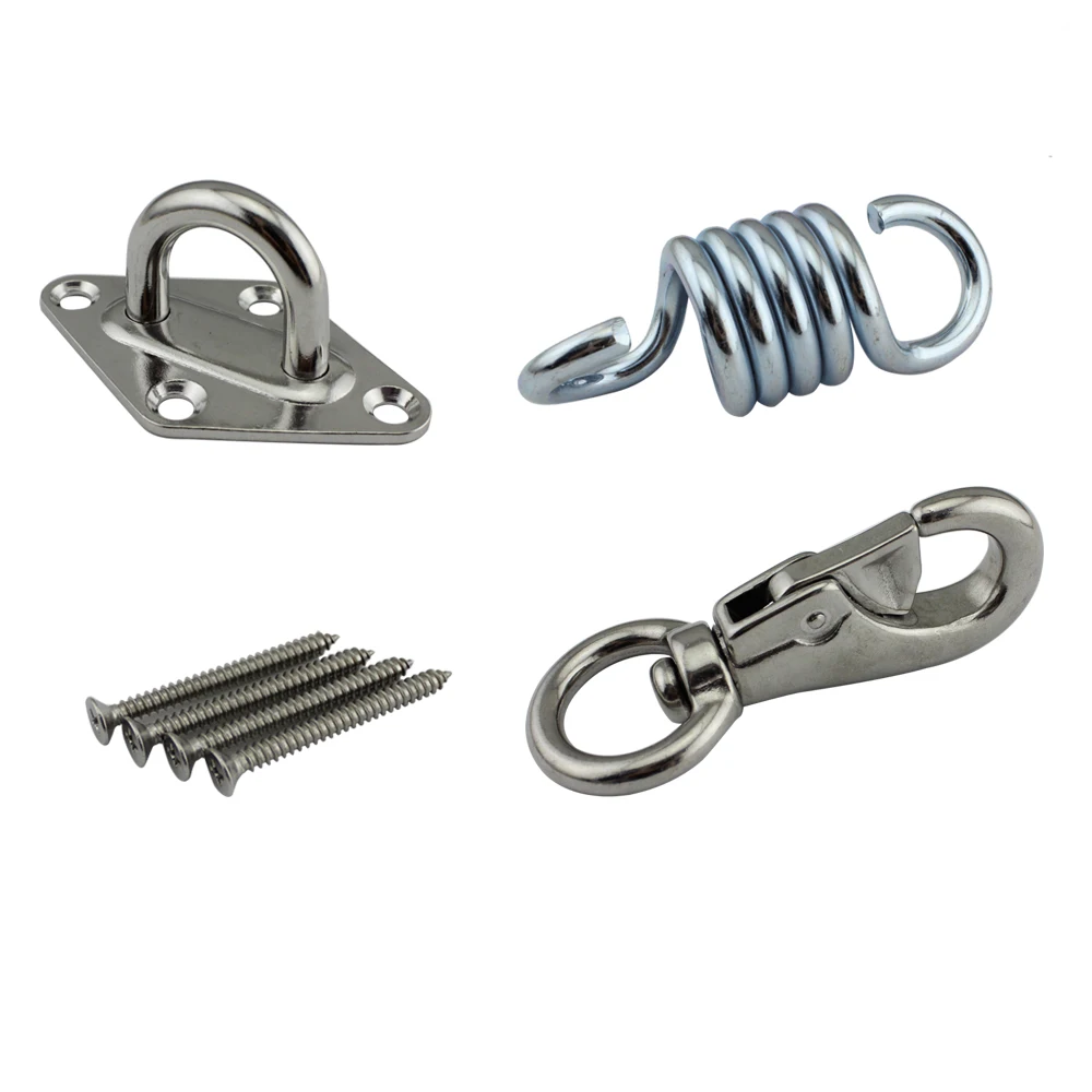 

Stainless Hammock Chair Ultimate Hanging Kit Swing Anchor Hanging Anchor Kits 2 set 8mm