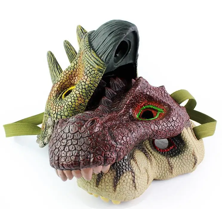 Крутая латексная маска динозавра для вечеринки страшная Хэллоуина маскарада