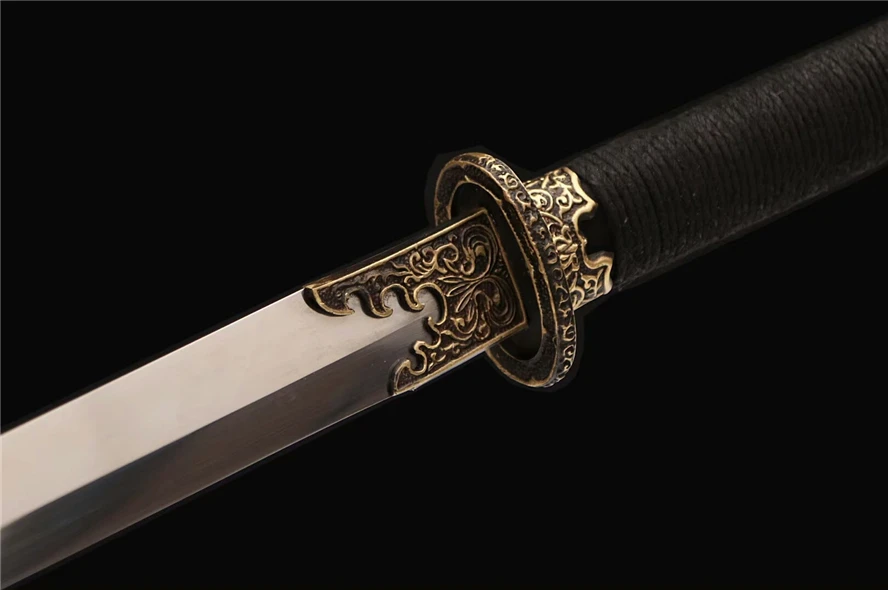 Китайский меч Tang Battle Jian из качественной стали T10 с закалкой в глине и острым лезвием, готовый к использованию.