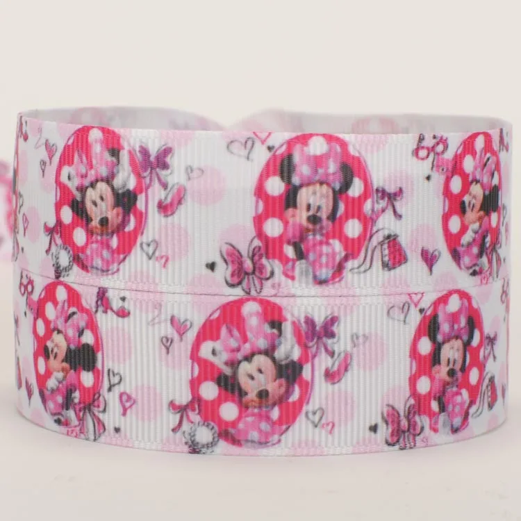 Новая милая лента с рисунками МЫШИ Микки 7/8 дюйма 22 мм мыши grosgrain бесплатная