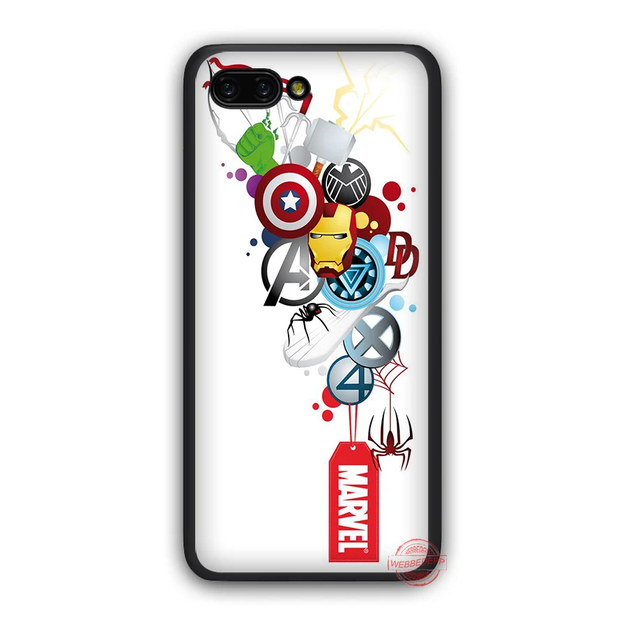 9 WEBBEDEPP класса люкс с логотипом комиксов Marvel мягкий чехол для Honor 20 10 9 9X8 Lite 8C 8X 7X 7C 7A, 3 Гб оперативной памяти, 6A Pro вид 20 - Цвет: 9