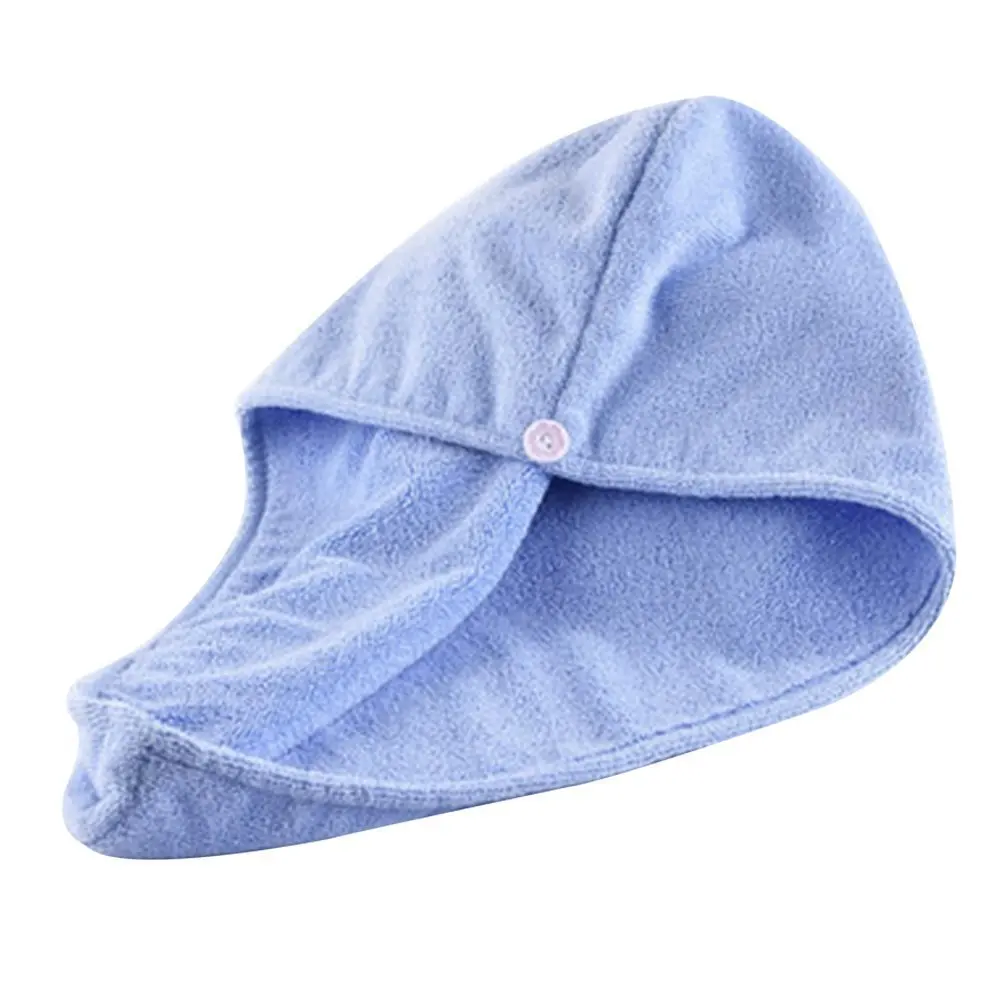 Синий New Magic Microfiber Hair Fast Drying Dryer Towel Thickened Microfiber Dry Hair Cap Bath Wrap Super Absorbent Shower Cap - Цвет: Синий