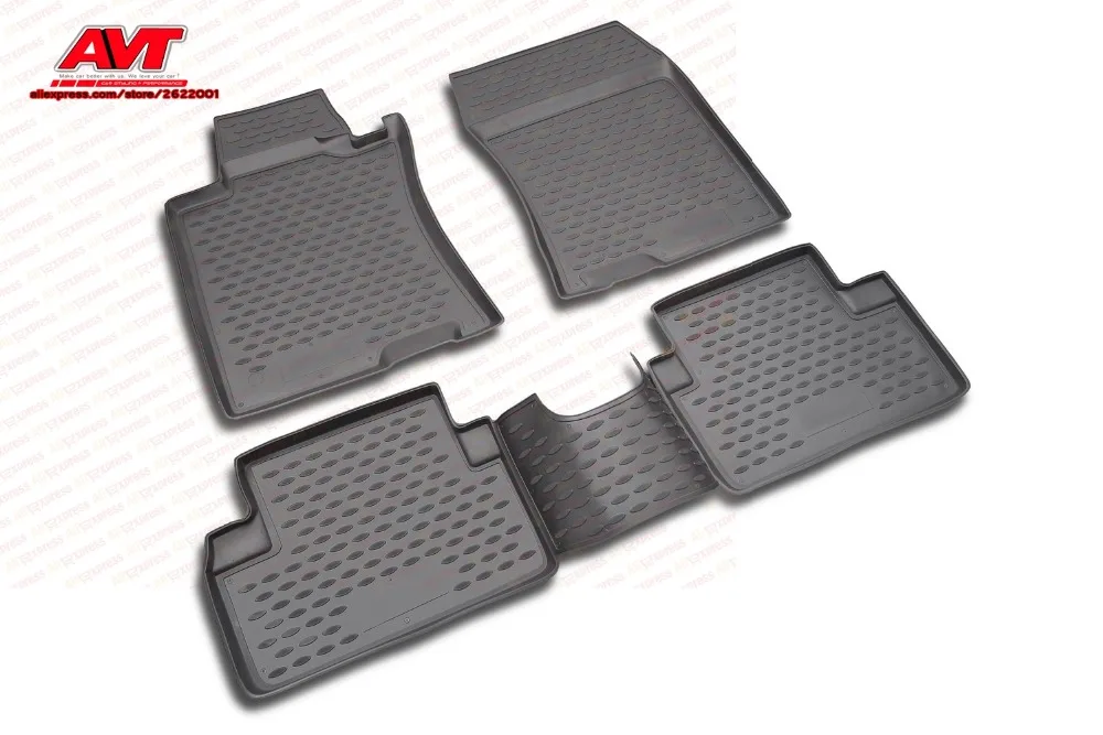 Коврики в салон, чехол для Honda Accord 2003-2007, 4 шт. резиновые коврики, Нескользящие резиновые аксессуары для салона автомобиля