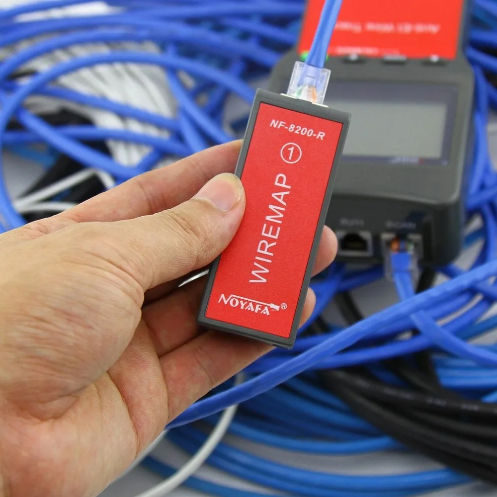 Noyafa LAN RJ45 Тестер кабеля сети Ethernet провода трекер длина кабеля тестер с подсветкой ЖК-дисплей