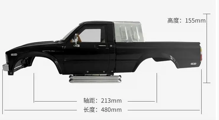 Масштаб 1/10 Радиоуправляемый гусеничный внедорожник 4x4 тяжелый грузовик RTR корпус