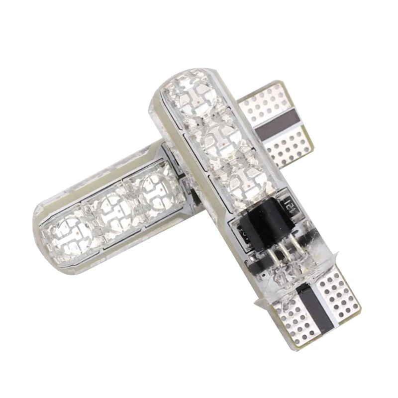CROSSTIGER светодиодный T10 W5W 194 168 ламп 5050 6 Smd RGB с пультом дистанционного управления