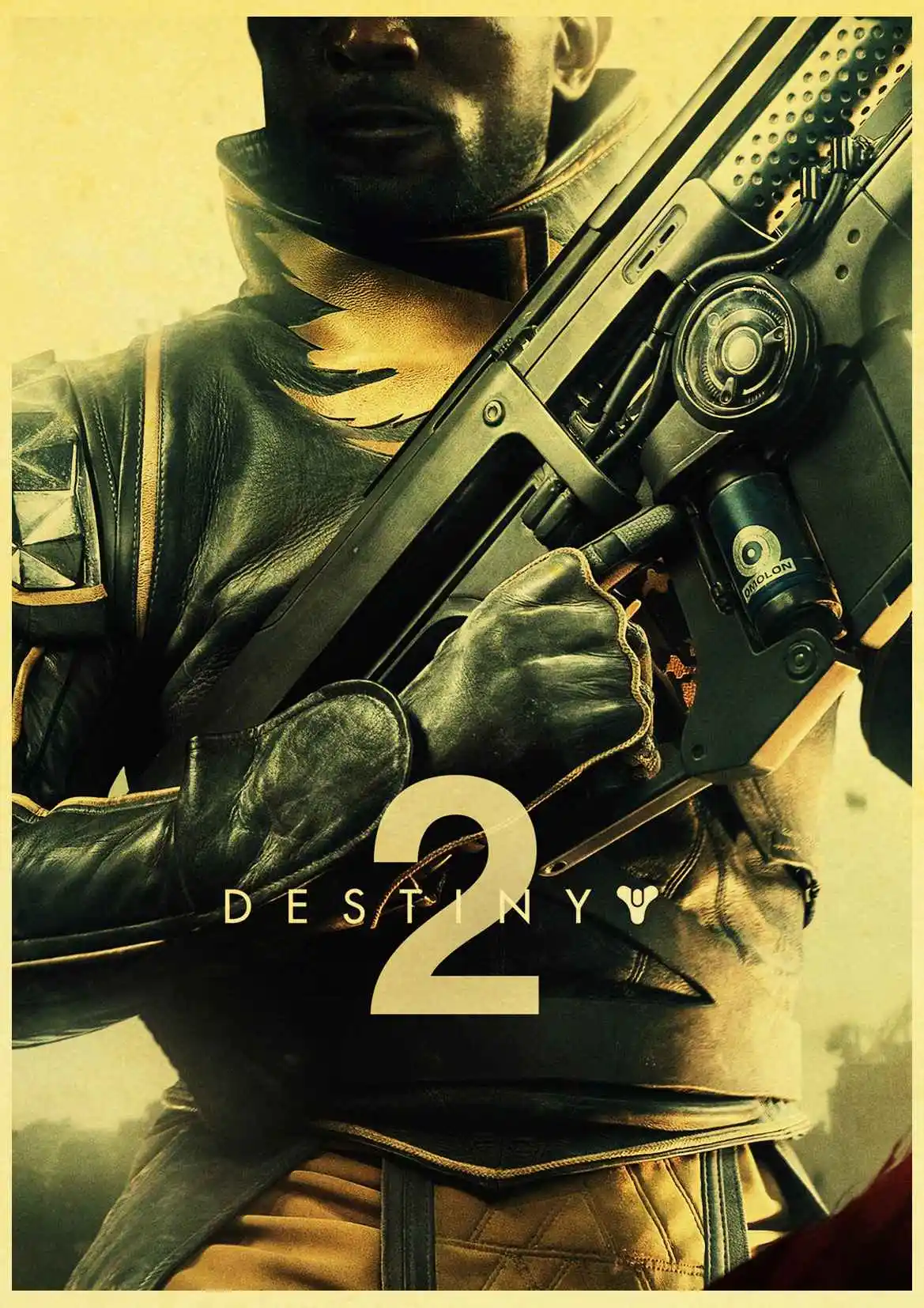 E055 Игра-плакат с изображением героев мультфильма «Destiny 2», печать на крафтовой бумаге, настенная живопись, искусство для домашнего декора, Ретро плакат, настенная наклейка - Цвет: E055